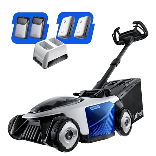 Litheli Easysurge 43cm Akku Rasenmäher, selbstfahrend, 4x20V 4Ah Akku-Set