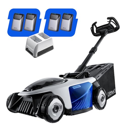 Litheli Easysurge 43cm Akku Rasenmäher, selbstfahrend, 4x20V 4Ah Akku-Set