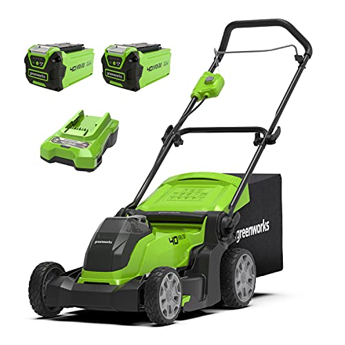Greenworks G40LM41K2X akkubetriebener Rasenmäher – leise und kabellos für Flächen bis 500 m²